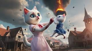 Volcano Eruption Cats LifeorDeath Decisioncatlover cat kitten poorcat funny cutecat cute1 [upl. by Ryle]