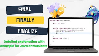 final finally and finalize in Java  Java Course in Tamil [upl. by Jarad398]