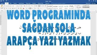 Word Programında Sağdan Sola Arapça Yazı Yazmak  Hologram Tv [upl. by Horlacher]