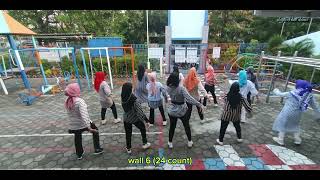 GAMBANG SEMARANG line dance  choreographed by Eny Frihdihastuti INA  September 2024 [upl. by Reyna288]