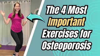 4 Standing Exercises for Osteoporosis  The Best WeightBearing Exercises  For Seniors amp Adults 50 [upl. by Ylelhsa]