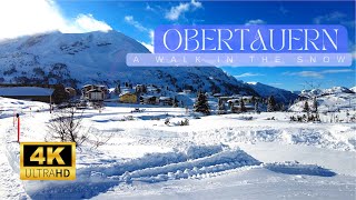 Obertauern  Snow walk in an Austrian ski resort [upl. by Ajnotal406]