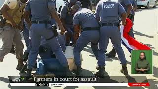 Scuffles outside Groblersdal Magistrates Court as farmers apply for bail in assault case [upl. by Royall]