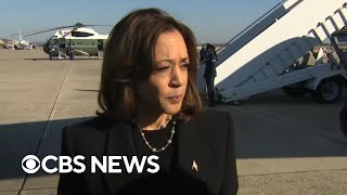 Kamala Harris addresses Bidens quotgarbagequot comment [upl. by Godred]