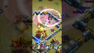 Destruction of Town Hall 16 with Super Archers shortsyoutube supercell clashing shorts [upl. by Love]