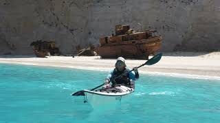 Sea Kayaking Zakynthos  Ship Wreck Beach [upl. by Moureaux]