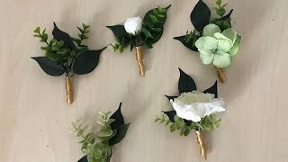 DIY How to Make a Boutonniere Out of Fake Flowers Very Real Looking [upl. by Violet]