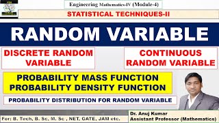 Random Variable  Discrete Random variable  Continuous Random Variable  PMF  PDF  With Examples [upl. by Zoie]