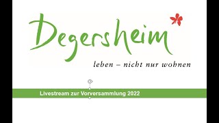 Vorversammlung Gemeinde Degersheim 2022 [upl. by Musetta]