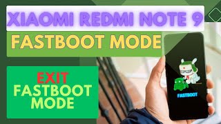 Xiaomi Redmi Note 9 Fastboot Mode Redmi Note 9 Exit fastboot [upl. by Andri]