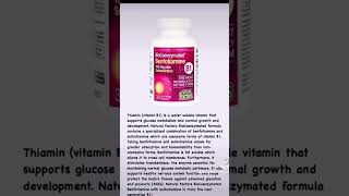 Benefits of taking Vitamin B1 doctor vitamindeficiency vitaminb1 nutrition thiamine vitamins [upl. by Aiciram923]