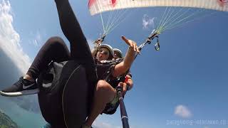 Tandem Paragliding in the Swiss Alps [upl. by Llewen]