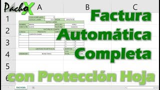 Cómo hacer una factura automática desde cero con bases de datos y protección hoja Excel [upl. by Enom]