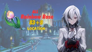 All 838 Rainbow Rose Locations  Efficient Farming Route  arlecchino amp Lyney Ascension Material [upl. by Fortune17]