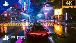 Cyberpunk 2077 Night City Heavy Rain Patch 20 LOOKS ABSOLUTELY AMAZING on PS5 Ray Tracing  HDR 4K [upl. by Mali947]