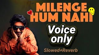 Milenge Hum Nahi  Slowed Reverb VOCAL amp Lyrics  Kunaal Vermaa  Aditya Dev  Hindi New Song 2024 [upl. by Glialentn]