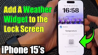 iPhone 1515 Pro Max How to Add A Weather Widget to the Lock Screen [upl. by Angelis]