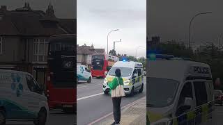 Police Van Responding Past Catford Police Base [upl. by Marillin514]