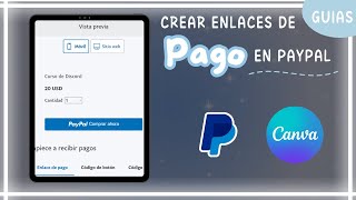 Crea enlaces de pago de PayPal para Canva  Pago por Producto 2024 [upl. by Hayifas473]