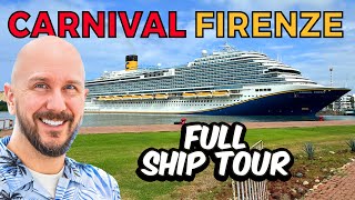 Carnival Firenze Cruise FULL Ship Tour  Mexican Riviera Adventure Puerto Vallarta Mazatlan Cabo [upl. by Nirtak861]