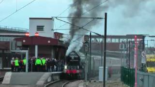 60163 Steam Locomotive Tornado quotPeppercorn Pioneerquot train departs York 1st Feb 2009 part 1 of 3 [upl. by Inaja334]