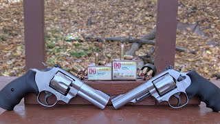 10mm VS 44 Mag in 4quot Revolvers  Hornady Custom 155 gr VS 200 gr [upl. by Jezreel545]