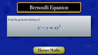 Bernoulli Differential Equation [upl. by Ivzt]