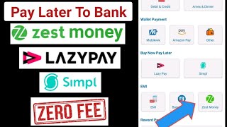 zestmoney to bank transfer lazypay credit to bank account how to transfer zestmoney limit to bank [upl. by Euqimod82]