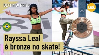 OLIMPÍADAS 2024 RAYSSA LEAL SOFRE ATÉ O FIM LEVANTA TORCIDA E CONQUISTA O BRONZE NO SKATE STREET [upl. by Luiza]