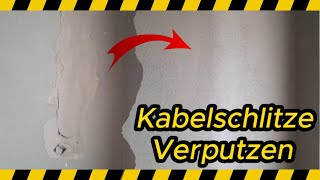 Kabelschlitze richtig verputzen [upl. by Sairahcaz933]