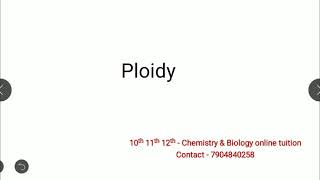 Genetics  Ploidy in Tamil [upl. by Netsreik]