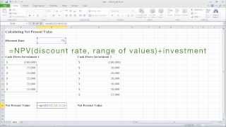 How to Calculate Net Present Value Npv in Excel [upl. by Llenra]