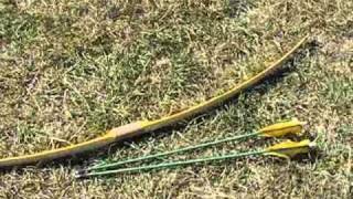 SWC Bamboo backed osage longbow [upl. by Eilyr]