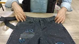 dıyDar kot pantolon beli nasıl genişletilirHow to increase the waist of tight jeans💯💯💯🤔🤔🤔❤️❤️❤️ [upl. by Anifares]