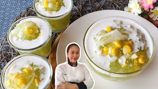 Thai Dessert • Coconut Pudding With Tapioca Pearls•Sago Dessert Recipe ThaiChef Food [upl. by Lahcym]