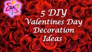 DIY 5 easy amp Quick Valentines Day Decoration Ideas 2021  Valentines Day 2021 Decor [upl. by Frodina]