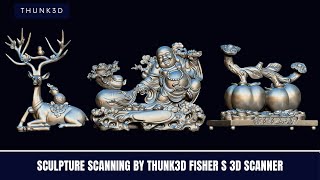 Sculpture scanning by Thunk3d Fisher S 3D scanner [upl. by Nosnev]