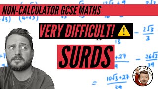 Very Difficult GCSE Maths Questions Surds NonCalc [upl. by Ymmot]