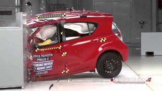 Crash test IIHS Small overlap  Toyota Prius C [upl. by Artemisa]