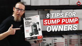 8 Tips All Sump Pump Owners Need to Know [upl. by Codi]