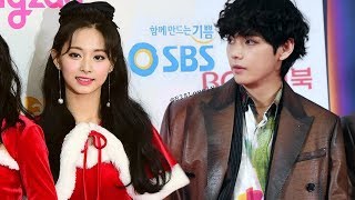 TAEHYUNG AND TZUYU MOMENTS AT SBS GAYO 2019 [upl. by Dallon147]