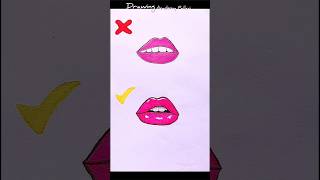 How to draw Lips 👄 art drawing shorts [upl. by Feltie]