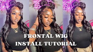 FRONTAL WIG INSTALL  ft lemoda hair [upl. by Enoryt]