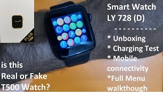 Smartwatch LY728D  unboxing full review  how to connect with mobile  how to set time on watch [upl. by Kantos]