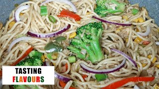 Delicious canned mackerel recipe  Mackerel spaghetti [upl. by Jahdal]