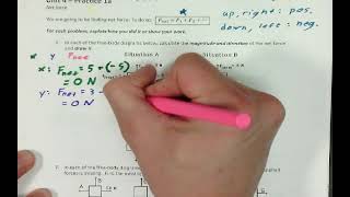 Physics 1  Forces  Practice 1a Part 1 Solving for Net Force [upl. by Parks521]