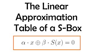 The Linear Approximation Table LAT of a SBox [upl. by Leunamesoj920]