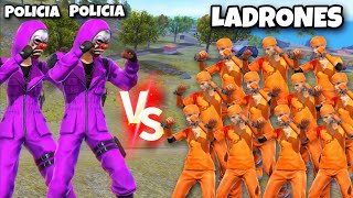 POLICÍAS VS 50 LADRONES 😨 ESCONDIDAS EXTREMAS 😂 FREE FIRE [upl. by Itirp]