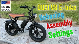 Ouxi V8 or CrossBoss or Voltsteed V8 EBike Unboxing Assembly amp Settings [upl. by Hoover]