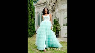 Sweetheart Ruffle Skirt Tiered Tulle Gown With Slit [upl. by Brag]